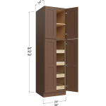 Gabinete de servicio - cuatro puertas, cuatro charolas extraíbles