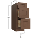 Gabinete base de mueble de baño de tres cajones