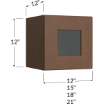 Gabinete apilable (stacker) de una puerta de vidrio, 12" de alto