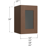 Single Glass Door Stacker Cabinet 18" High