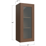 Single Open Framed Glass Door Walls 36" High
