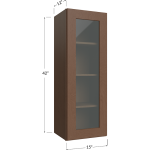 Single Open Framed Glass Door Walls 42" High