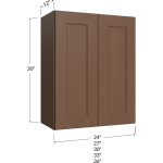 Gabinetes de pared de dos puertas, 30" de alto