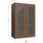 Double Open Framed Glass Door Walls 36" High
