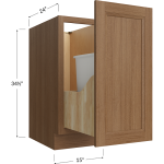 Full Height Single Door Base W/ Single Trash Can Pullout