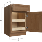 Single Door / Single Drawer Double Rollout Shelf Bases