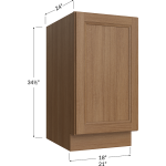Full Height Single Door Base W/ Double Trash Can Pullout