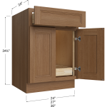 Double Door / Single Drawer Single Rollout Shelf Bases
