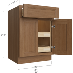 Double Door / Single Drawer Double Rollout Shelf Bases