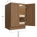 Full Height Double Door Double Rollout Shelf Bases