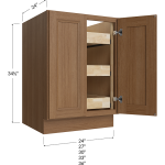 Full Height Double Door Triple Rollout Shelf Bases