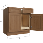 Double Door / Double Drawer Single Rollout Shelf Bases
