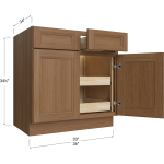 Double Door / Double Drawer Double Rollout Shelf Bases