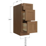 Three Drawer Base Cabinet