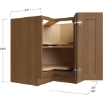 Lazy Susan Corner Base Cabinet with Trays