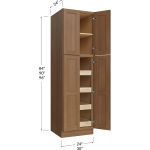Utility Cabinet - Four Door Four Rollout Trays