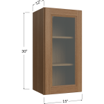 Single Open Framed Glass Door Walls 30" High