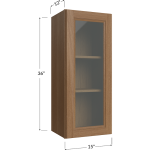 Single Open Framed Glass Door Walls 36" High