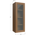 Single Open Framed Glass Door Walls 42" High