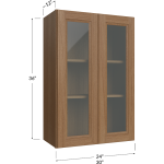 Double Open Framed Glass Door Walls 36" High