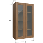 Double Open Framed Glass Door Walls 42" High