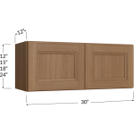 Double Door Bridge Cabinet 30" Wide
