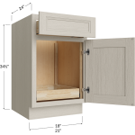 Bases de una puerta / un cajón con una repisa extraíble