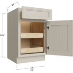Bases de una puerta / un cajón con dos repisas extraíbles