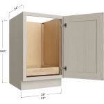 Bases de una puerta de altura completa con una repisa extraíble