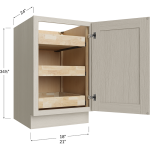 Bases de una puerta de altura completa con tres repisas extraíbles