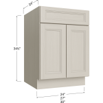 Gabinete base de dos puertas / un cajón