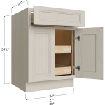 Bases de dos puertas / un cajón con dos repisas extraíbles