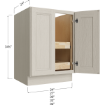 Bases de dos puertas de altura completa con dos repisas extraíbles