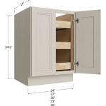 Bases de dos puertas de altura completa con tres repisas extraíbles