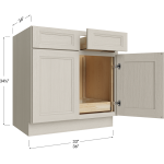 Bases de dos puertas / dos cajones con una repisa extraíble