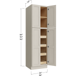 Gabinete de servicio - cuatro puertas, cuatro charolas extraíbles