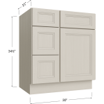 Base de mueble de baño para lavabo con cajones 30