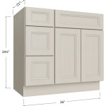 Base de mueble de baño para lavabo con cajones 36