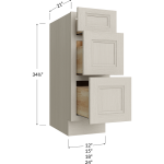 Gabinete base de mueble de baño de tres cajones