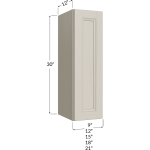 Gabinetes de pared de una puerta, 30" de alto