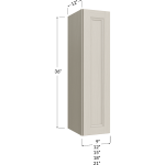 Gabinetes de pared de una puerta, 36" de alto