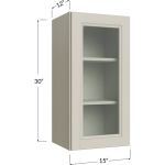 Gabinetes de pared de una puerta de marco abierto para vidrio, 30" de alto