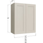 Gabinetes de pared de dos puertas, 30" de alto
