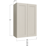 Gabinetes de pared de dos puertas, 36" de alto