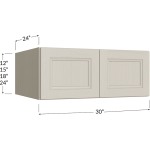 Gabinete de pared para refrigerador, 30" de ancho