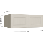 Gabinete de pared para refrigerador, 33" de ancho