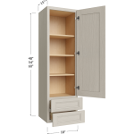Gabinete de pared con cajones, 18" de ancho
