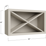 Kit de gabinete de pared con vinera en X