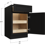 Bases de una puerta / un cajón con dos repisas extraíbles
