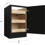 Bases de una puerta de altura completa con tres repisas extraíbles